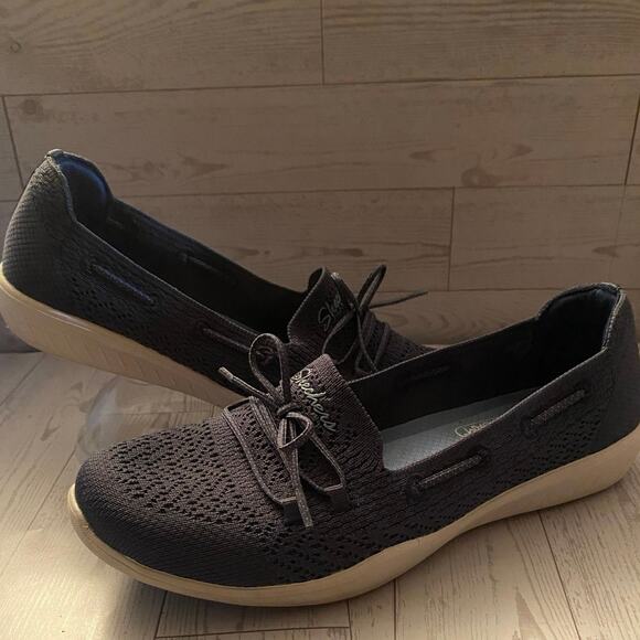 Skechers Navy Slip-On Shoes Women’s 8 Air Cooled Memory Foam Comfort - Picture 1 of 5